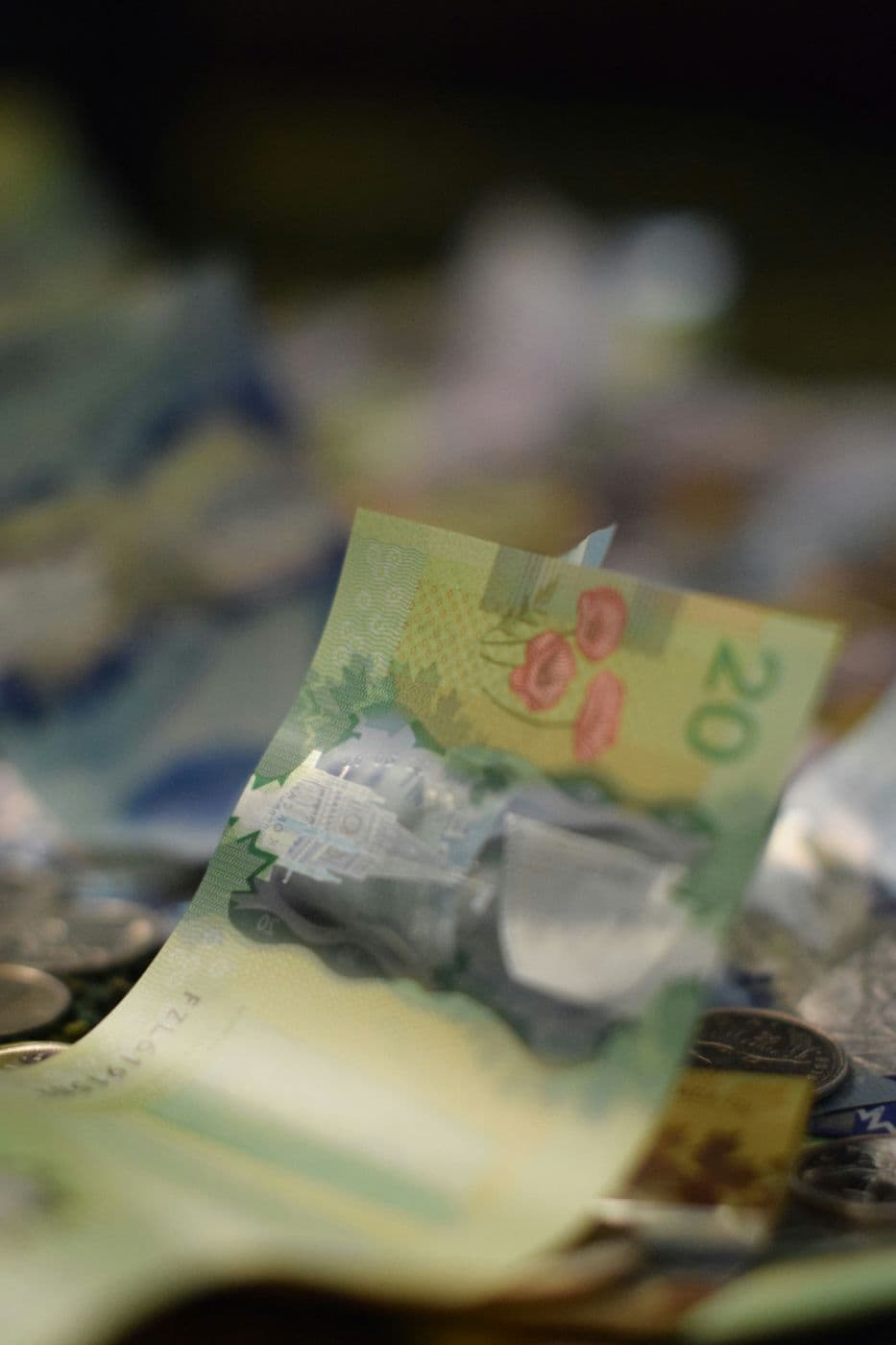 CAD notes and coins